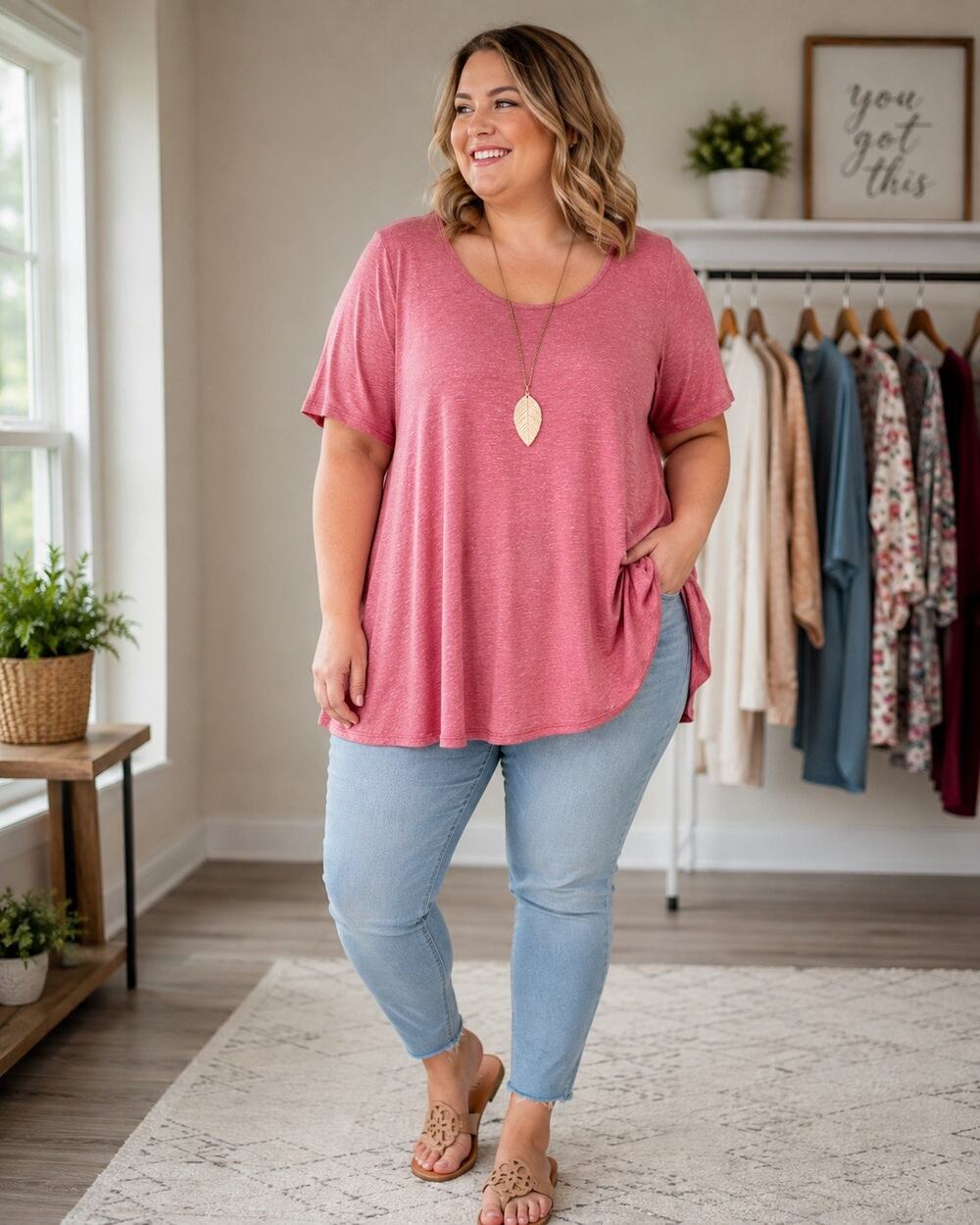 LuLaRoe Perfect T 2XL NWT Peachy Pink Scoop Neck Swing Tunic Top